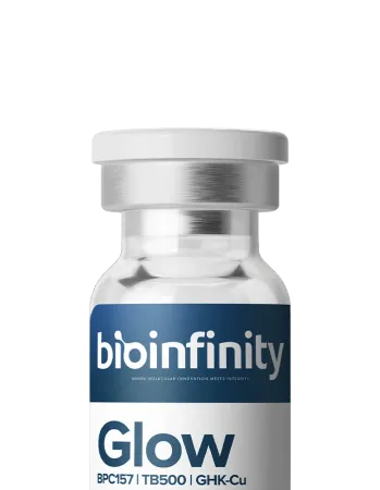 Glow Blend 70mg research peptide vial, ≥99% — for laboratory research use only