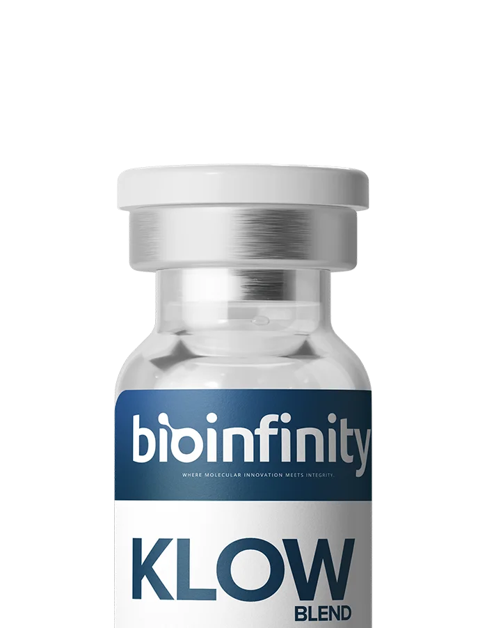 KLOW Blend 80mg research peptide vial, ≥99.7% — for laboratory research use only