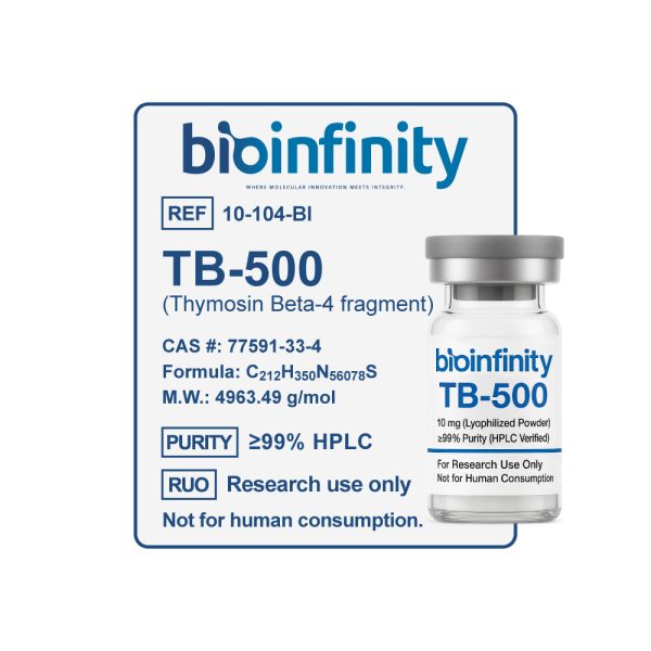 BioInfinity TB-500 – 10 mg – ≥99% HPLC Purity – RUO